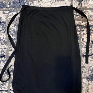 Banana Republic silk & cotton knit wrap skirt, knee length, very black color
